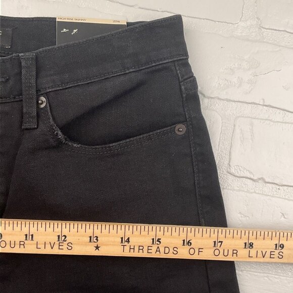 Banana Republic Jeans Women 27/4 28Wx28LBlack High Rise Skinny Denim NWT - Picture 9 of 12